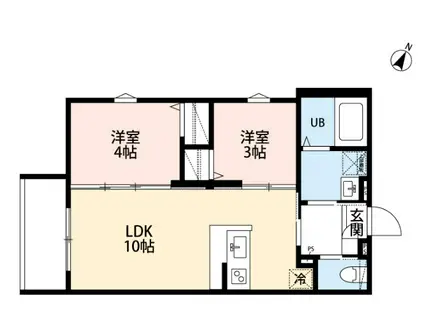 ROBOT HOME 金山町 III(1LDK/1階)の間取り写真
