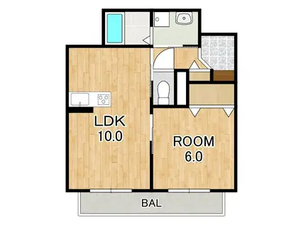 グレイス・ヴィラ(1LDK/3階)の間取り写真