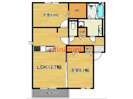 メゾンさくら(2LDK/1階)の間取り写真