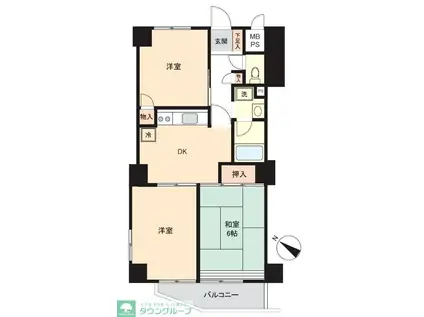 VIP日本橋浜町(3DK/10階)の間取り写真