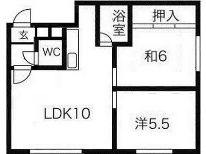コート717(2LDK/2階)の間取り写真
