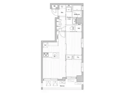 南千住レジデンス(2LDK/4階)の間取り写真