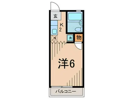 コスモハイツ(1K/2階)の間取り写真