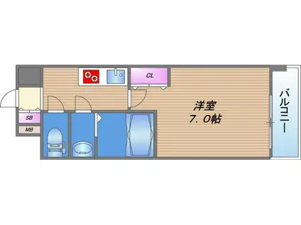 LIVIAZ OSAKA VERITE(1K/9階)の間取り写真