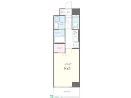 メゾンドグランマレ(1K/4階)の間取り写真