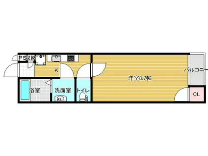 レオネクスト国分サンシャイン(1K/1階)の間取り写真