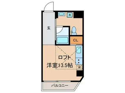 レイオーバー金町(ワンルーム/5階)の間取り写真