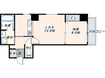 ARCENCIEL SQUARE TAKAIDA(1LDK/3階)の間取り写真