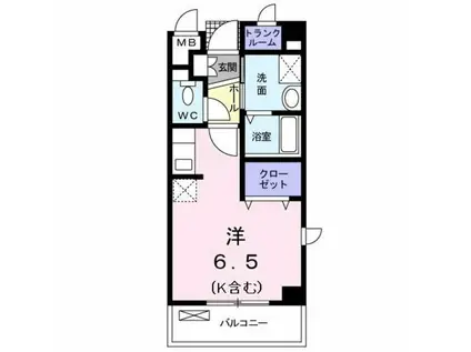 プリマベーラ(ワンルーム/3階)の間取り写真