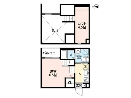 ラフィーネ(1K/2階)の間取り写真