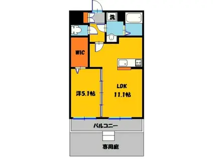 Y&M SAKURAIII(1LDK/1階)の間取り写真