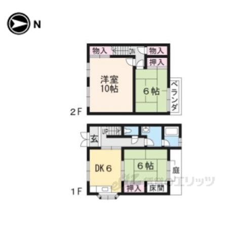 園田ハイツ(3DK/1階)の間取り写真