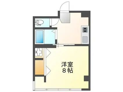 若葉第二ビル(1K/3階)の間取り写真