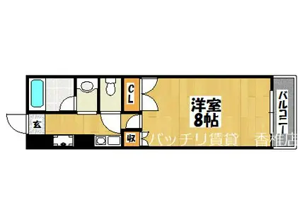 アーバン21A(1K/1階)の間取り写真