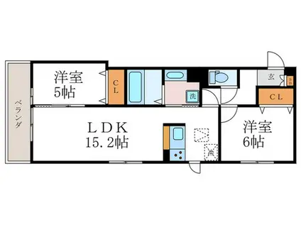 D-ROOM西院小米(2LDK/1階)の間取り写真