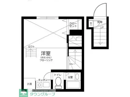 ウィンズ・パレ西落合(ワンルーム/2階)の間取り写真