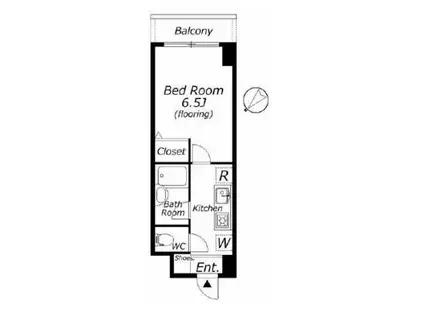 エクセル茗荷谷(1K/5階)の間取り写真
