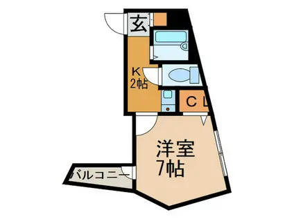 IBK HOUSEII(1K/3階)の間取り写真
