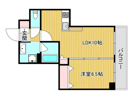 ルミエール難波(1LDK/6階)の間取り写真