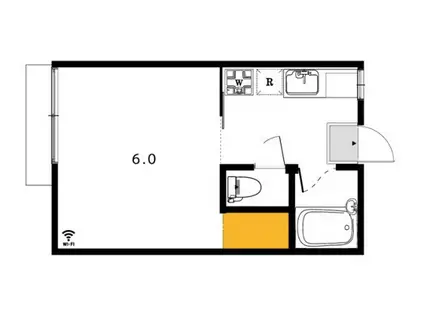 メゾンハゴロモ(1K/1階)の間取り写真