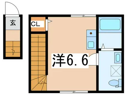 プレミアージュ(ワンルーム/2階)の間取り写真