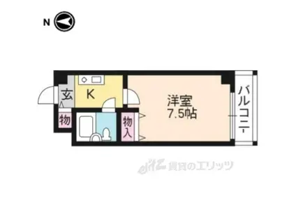 四ノ宮コート(1K/3階)の間取り写真