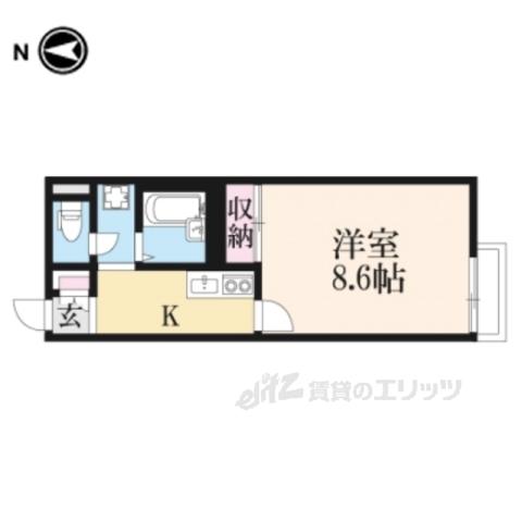 レオネクストOHIⅤ(1K/1階)の間取り写真