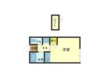 サントピア豊田(ワンルーム/2階)の間取り写真