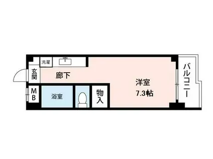 ヴェルアージュ座間(ワンルーム/3階)の間取り写真
