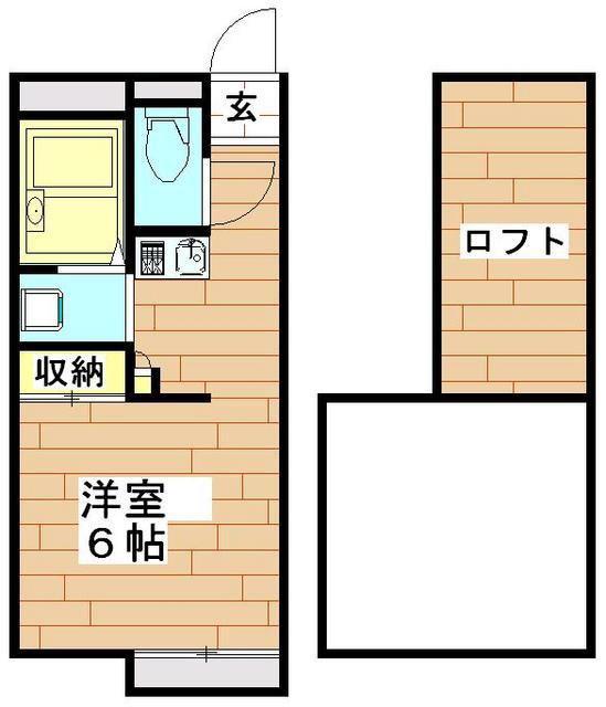 レオパレス原市壱番館(1K/1階)の間取り写真