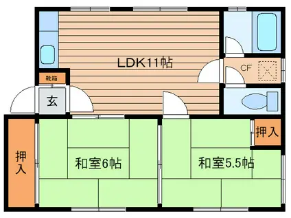 エムエムハウス(2LDK/2階)の間取り写真
