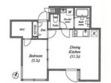 LEGALAND中目黒ANNEX(1LDK/4階)の間取り写真