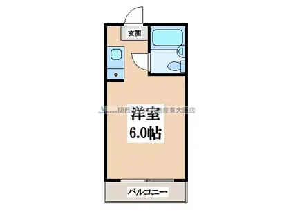 サニーマンション(ワンルーム/2階)の間取り写真