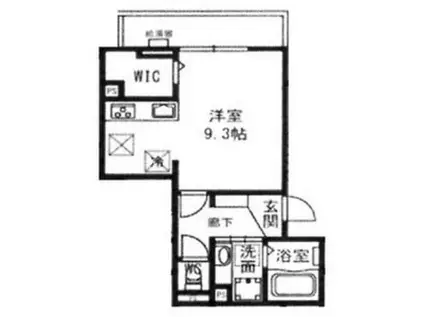 VILLA北花田D-ROOM(1K/1階)の間取り写真