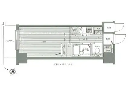トーシンフェニックス笹塚駅前弐番館(1K/6階)の間取り写真