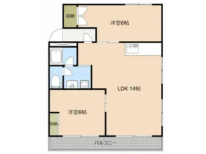 SERENITE本町エコート(1K/10階)の間取り写真