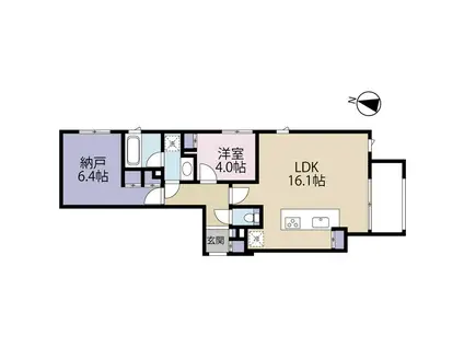 プラザ・デル・ソル本郷(1LDK/11階)の間取り写真