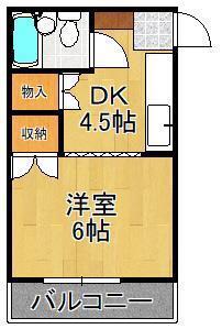 半田電設ビル(1DK/3階)の間取り写真