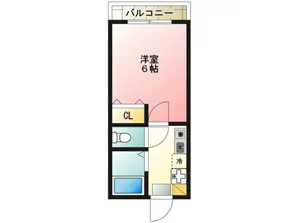 ハウズ高円寺(1K/1階)の間取り写真