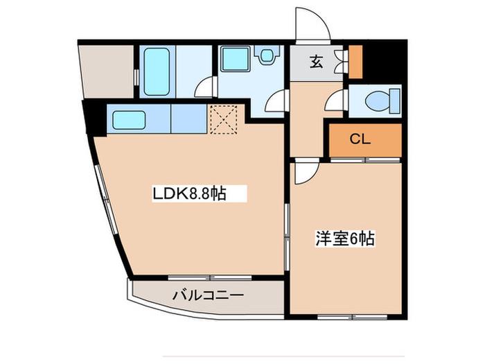 エルラード北里I(1LDK/1階)の間取り写真