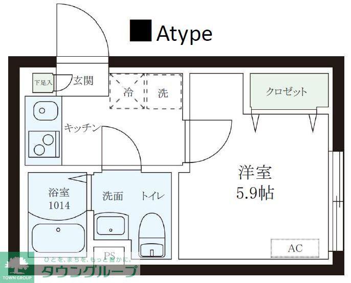 レピュア本郷レジデンス(1K/2階)の間取り写真