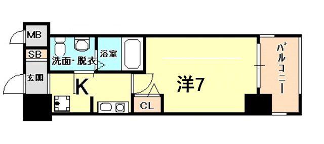 アクロス神戸住吉ステーションフロント(1K/5階)の間取り写真