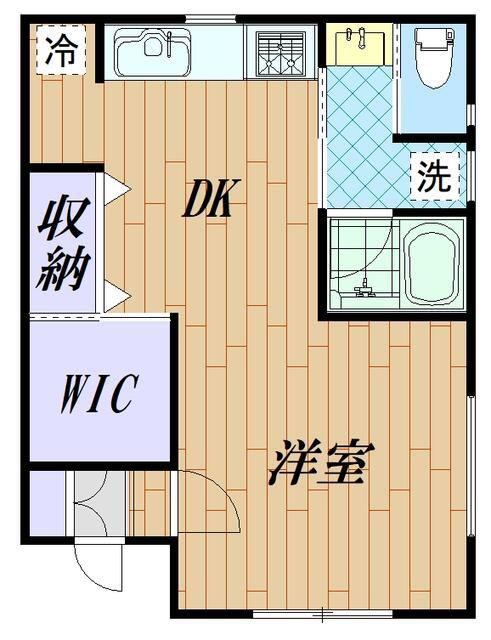 セラマーシ(ワンルーム/1階)の間取り写真