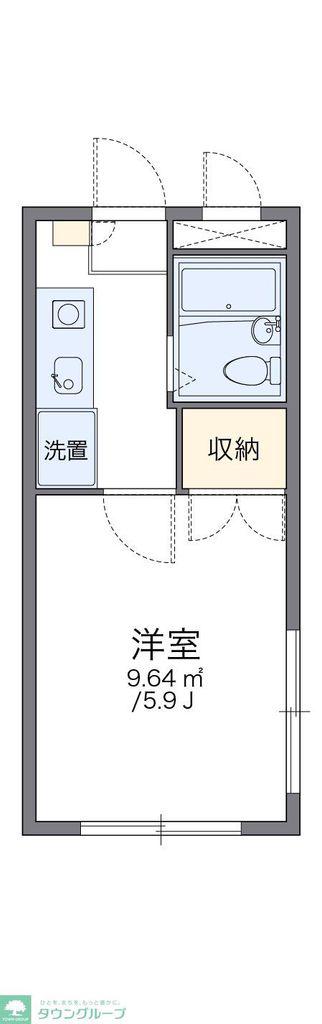 レオパレス新宿(1K/2階)の間取り写真