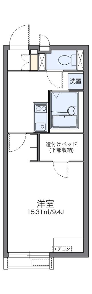 レオネクストサンベスト(1K/1階)の間取り写真