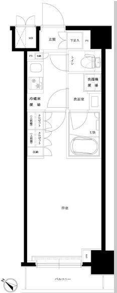 ルーブル住吉弐番館(1K/10階)の間取り写真