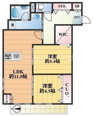 MAISON417(2LDK/3階)の間取り写真