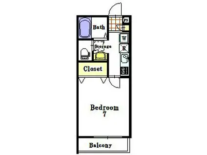 アプリコットハイツ(1K/2階)の間取り写真