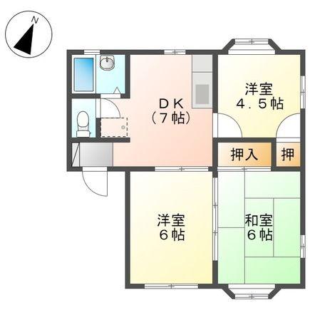 メゾンドプルニエB(3DK/1階)の間取り写真