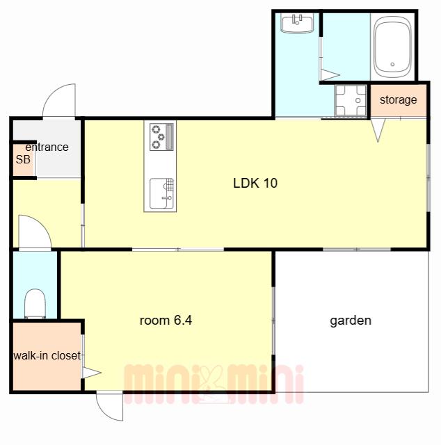 MAISON LANGE (1LDK/1階)の間取り写真